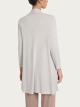 Cardigan lungo aperto in jersey di viscosa crêpe Grigi Donna - Ragno