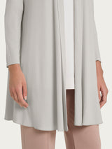 Cardigan lungo aperto in jersey di viscosa crêpe Grigi Donna - Ragno