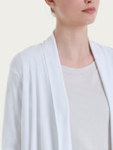 Cardigan corto aperto in jersey di viscosa crêpe Bianchi Donna - Ragno