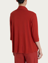 Cardigan corto aperto in jersey di viscosa crêpe Rossi Donna - Ragno