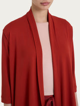 Cardigan corto aperto in jersey di viscosa crêpe Rossi Donna - Ragno