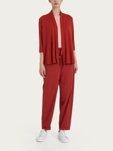 Cardigan corto aperto in jersey di viscosa crêpe Rossi Donna - Ragno