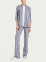 Cardigan corto aperto in jersey di viscosa crêpe Grigi Donna - Ragno