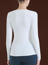 Maglietta girocollo in Jersey Strech Winter Viscosa Verdi Donna - Ragno