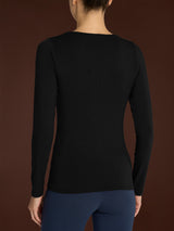 Maglietta girocollo in Jersey Strech Winter Viscosa Neri Donna - Ragno