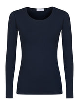 Maglietta girocollo in Eco Viscosa Blu Donna - Ragno