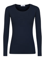 Maglietta girocollo in Jersey Strech Winter Viscosa Blu Donna - Ragno