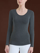 Maglietta girocollo in Jersey Strech Winter Viscosa Neri Donna - Ragno