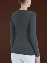 Maglietta girocollo in Jersey Strech Winter Viscosa Neri Donna - Ragno