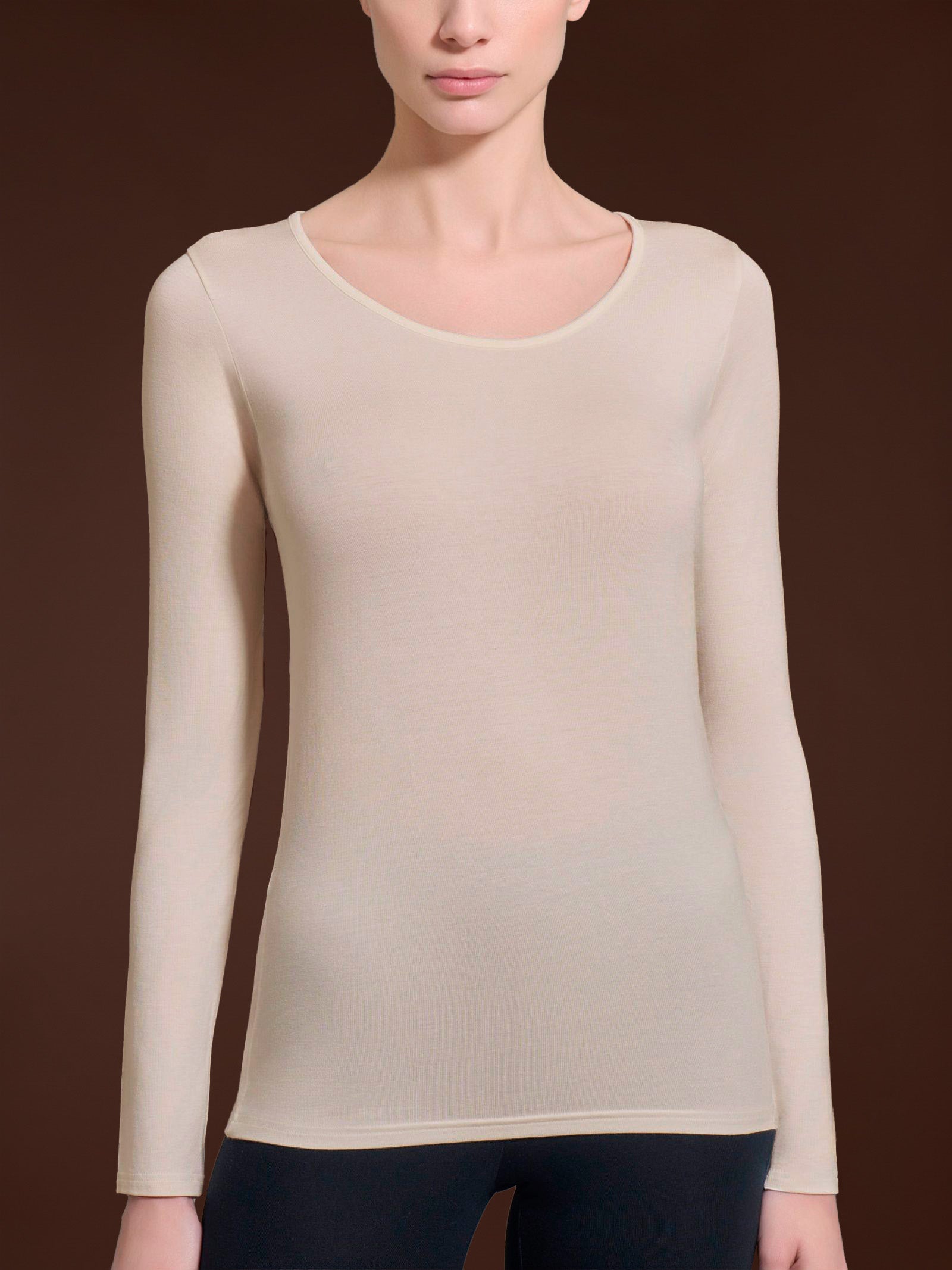 Maglietta girocollo in Eco Viscosa Grigi Donna - Ragno