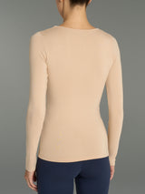 Maglietta girocollo in Jersey Strech Winter Viscosa Marroni Donna - Ragno