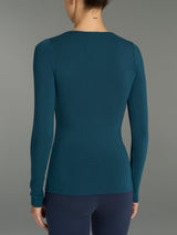 Maglietta girocollo in Jersey Strech Winter Viscosa Blu Donna - Ragno
