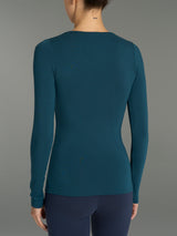 Maglietta girocollo in Eco Viscosa Blu Donna - Ragno