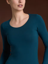Maglietta girocollo in Jersey Strech Winter Viscosa Blu Donna - Ragno