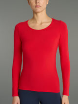 Maglietta girocollo in Jersey Strech Winter Viscosa Rossi Donna - Ragno