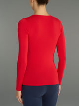Maglietta girocollo in Jersey Strech Winter Viscosa Rossi Donna - Ragno