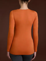 Maglietta girocollo in Jersey Strech Winter Viscosa Arancioni Donna - Ragno