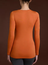 Maglietta girocollo in Eco Viscosa Arancioni Donna - Ragno