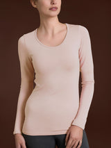 Maglietta girocollo in Jersey Strech Winter Viscosa Rosa Donna - Ragno