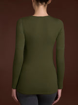 Maglietta girocollo in Eco Viscosa Verdi Donna - Ragno