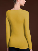 Maglietta girocollo in Eco Viscosa Gialli Donna - Ragno