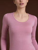 Maglietta girocollo in Jersey Strech Winter Viscosa Rosa Donna - Ragno