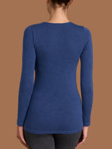 Maglietta girocollo in Jersey Strech Winter Viscosa Blu Donna - Ragno