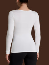 Maglietta con scollo a barchetta in Jersey Strech Winter Viscosa Grigi Donna - Ragno