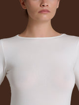 Maglietta con scollo a barchetta in Jersey Strech Winter Viscosa Grigi Donna - Ragno