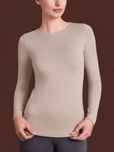 Maglietta con scollo a barchetta in Jersey Strech Winter Viscosa Grigi Donna - Ragno