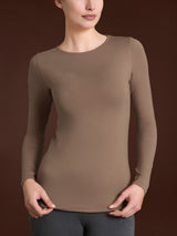 Maglietta con scollo a barchetta in Eco Viscosa Marroni Donna - Ragno