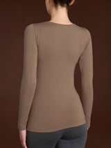 Maglietta con scollo a barchetta in Eco Viscosa Marroni Donna - Ragno