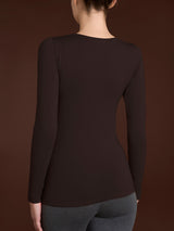 Maglietta con scollo a barchetta in Eco Viscosa Marroni Donna - Ragno