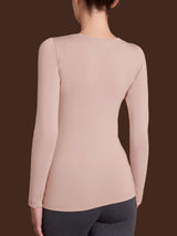 Maglietta con scollo a barchetta in Jersey Strech Winter Viscosa Rosa Donna - Ragno