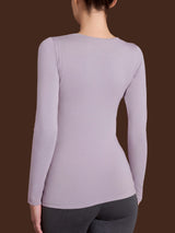 Maglietta con scollo a barchetta in Jersey Strech Winter Viscosa Rosa Donna - Ragno