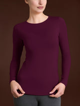 Maglietta con scollo a barchetta in Eco Viscosa Viola Donna - Ragno