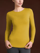 Maglietta con scollo a barchetta in Jersey Strech Winter Viscosa Gialli Donna - Ragno
