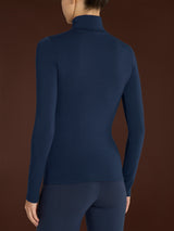 Dolcevita in Jersey Strech Winter Viscosa Blu Donna - Ragno