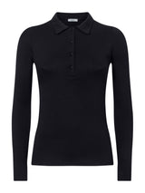 Polo in Jersey Strech Winter Viscosa Neri Donna - Ragno