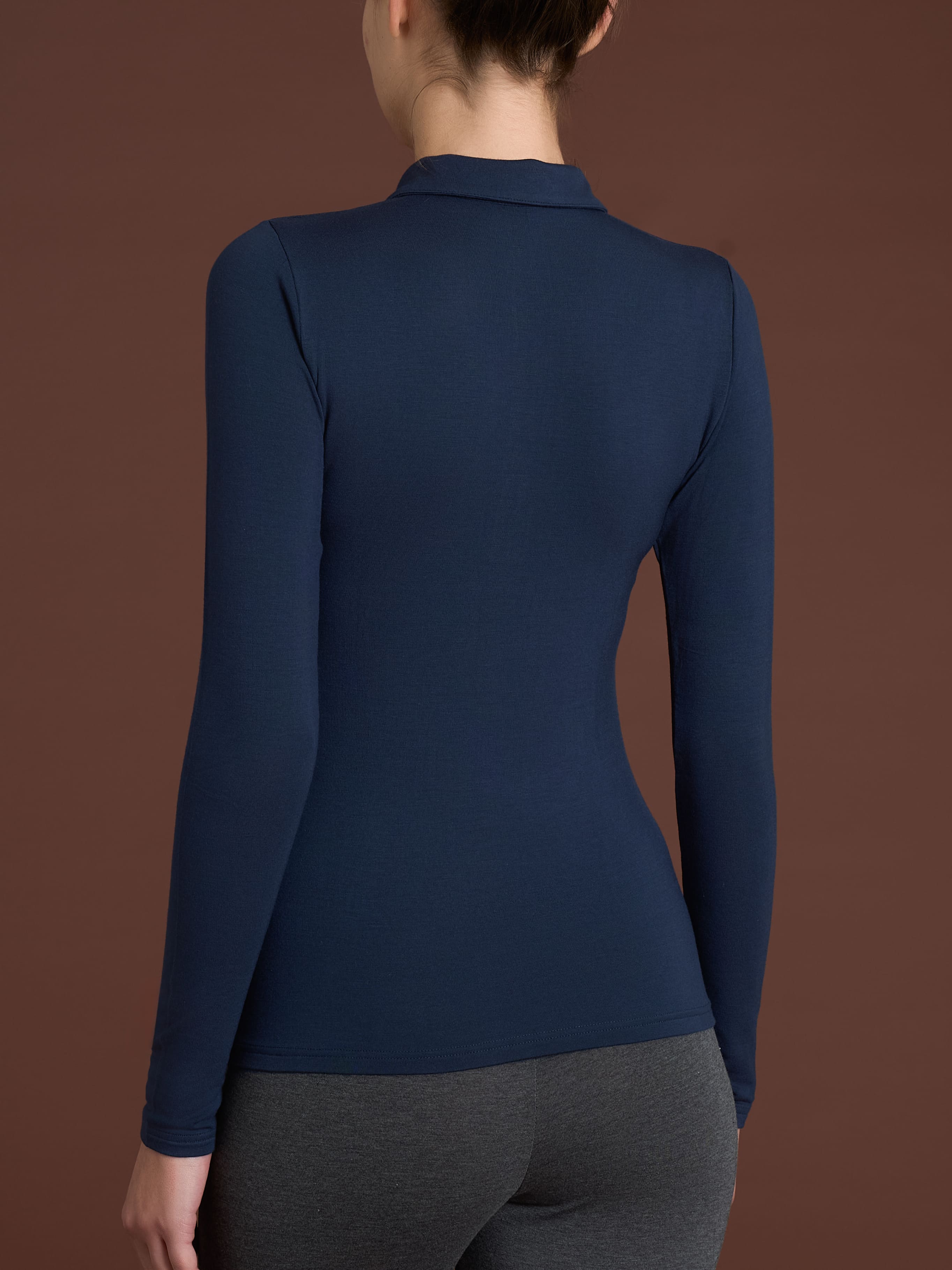 Polo in Eco Viscosa Blu Donna - Ragno