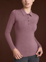 Polo in Jersey Strech Winter Viscosa Rosa Donna - Ragno