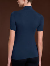 Maglietta collo alto in Eco Viscosa Blu Donna - Ragno