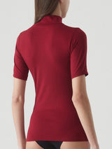 Maglietta collo alto in Eco Viscosa Rossi Donna - Ragno