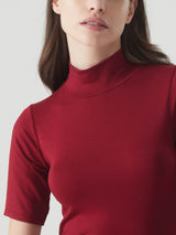 Maglietta collo alto in Jersey Strech Winter Viscosa Neri Donna - Ragno