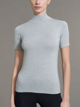 Maglietta collo alto in Jersey Strech Winter Viscosa Neri Donna - Ragno