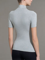 Maglietta collo alto in Eco Viscosa Neri Donna - Ragno