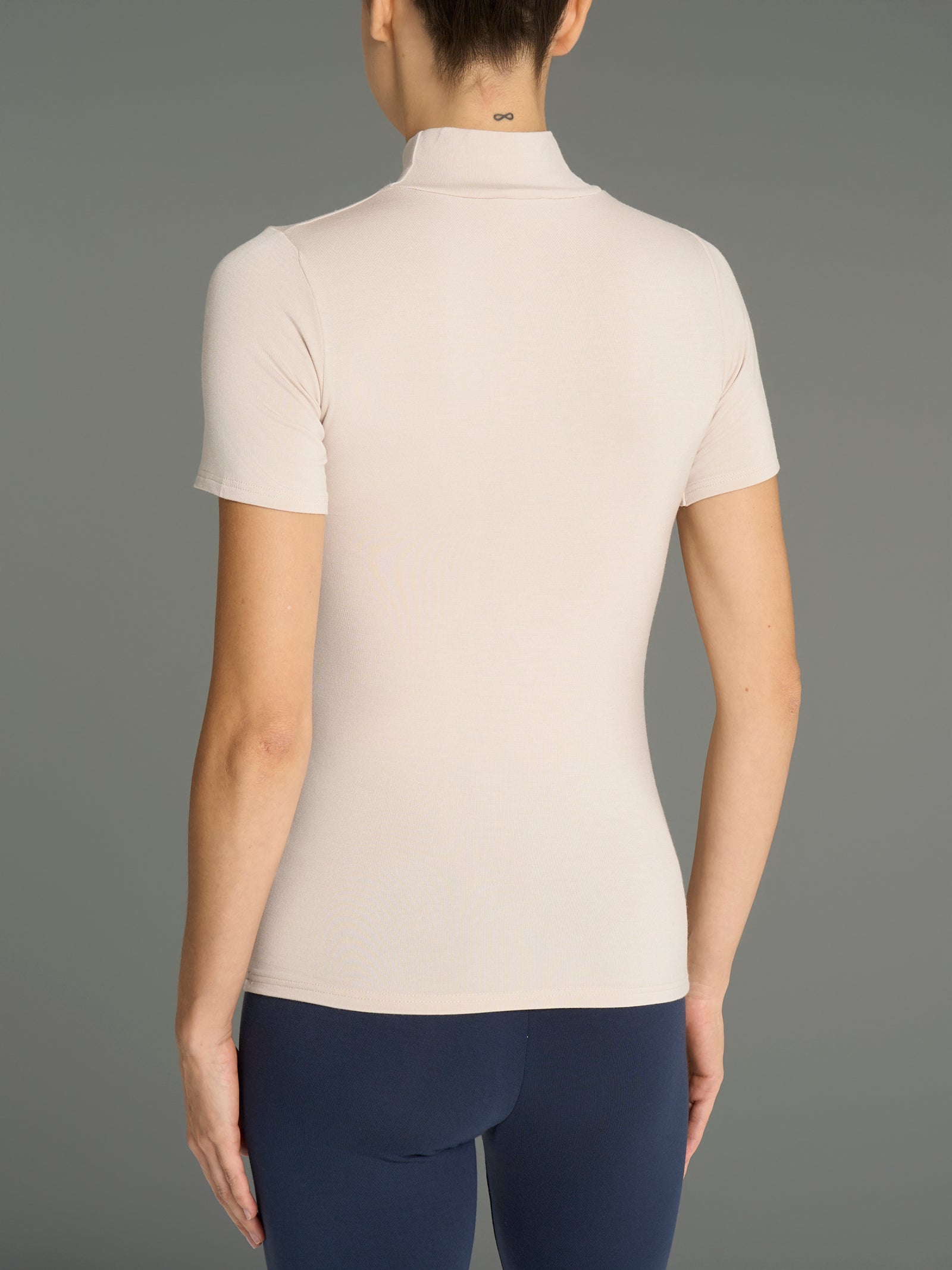 Maglietta collo alto in Eco Viscosa Grigi Donna - Ragno