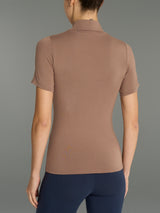 Maglietta collo alto in Jersey Strech Winter Viscosa Marroni Donna - Ragno