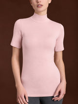 Maglietta collo alto in Jersey Strech Winter Viscosa Rosa Donna - Ragno