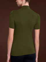 Maglietta collo alto in Jersey Strech Winter Viscosa Verdi Donna - Ragno